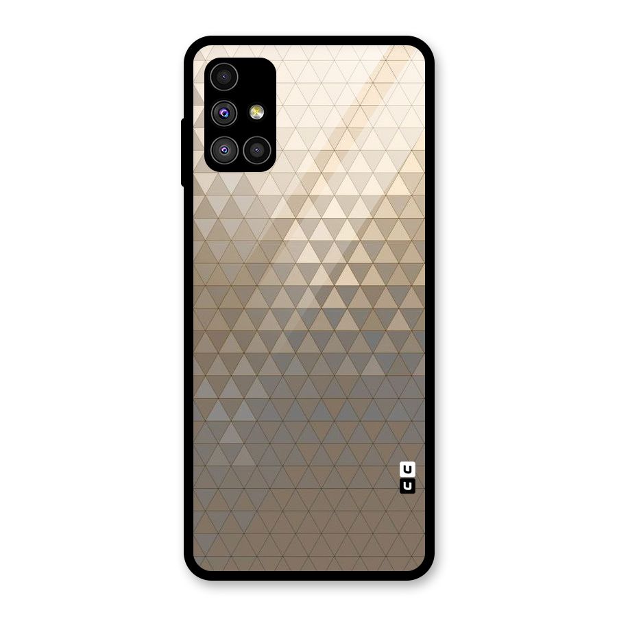 Beautiful Golden Pattern Glass Back Case for Galaxy M51