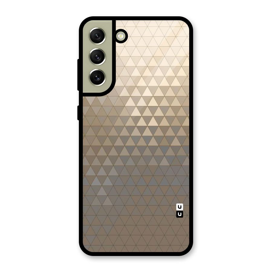 Beautiful Golden Pattern Glass Back Case for Galaxy S21 FE 5G
