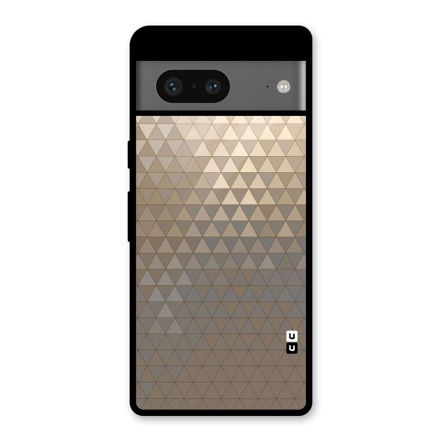 Beautiful Golden Pattern Glass Back Case for Google Pixel 7