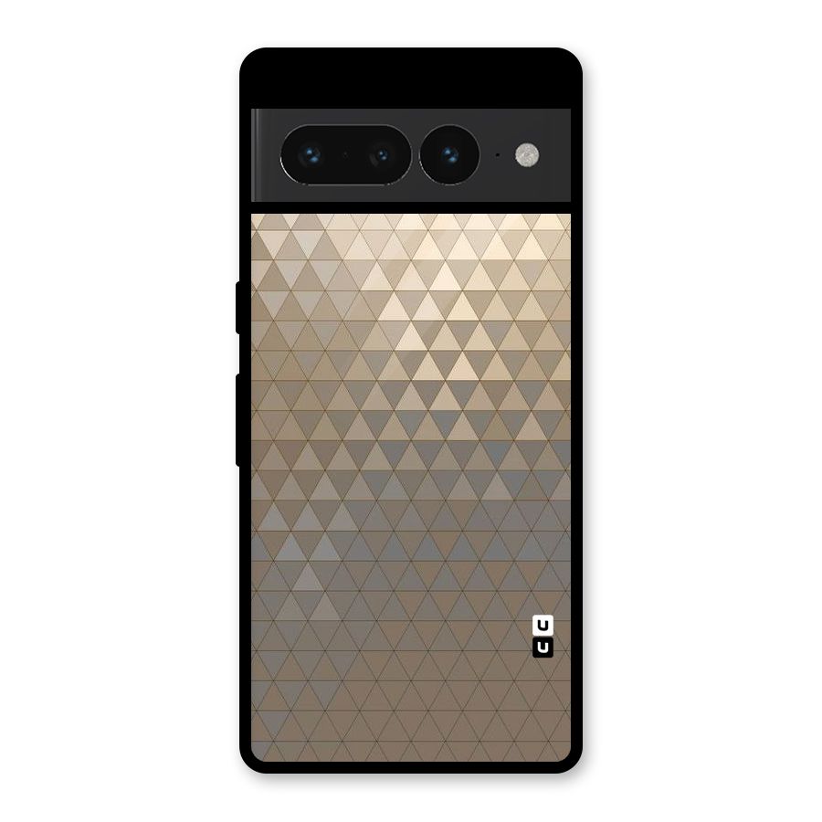 Beautiful Golden Pattern Glass Back Case for Google Pixel 7 Pro