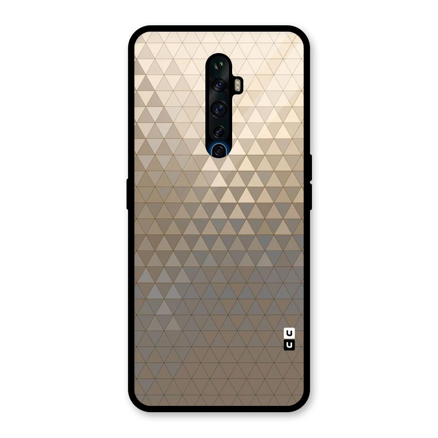 Beautiful Golden Pattern Glass Back Case for Oppo Reno2 F