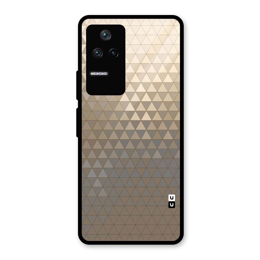 Beautiful Golden Pattern Glass Back Case for Poco F4 5G