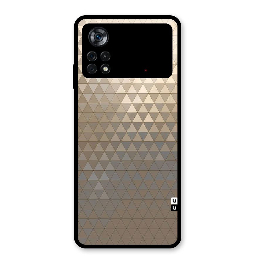 Beautiful Golden Pattern Glass Back Case for Poco X4 Pro 5G