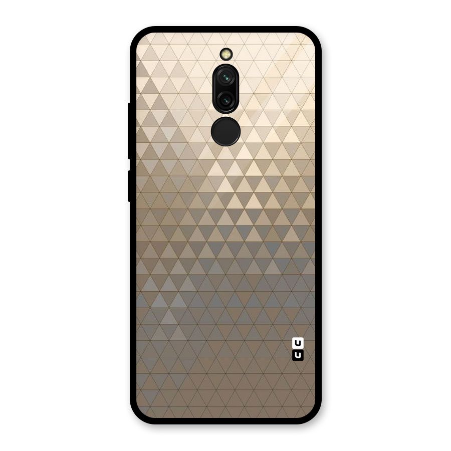 Beautiful Golden Pattern Glass Back Case for Redmi 8