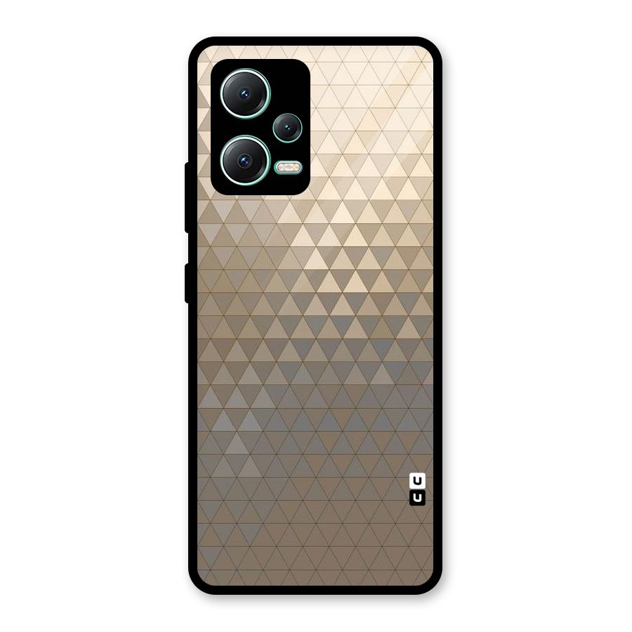 Beautiful Golden Pattern Glass Back Case for Redmi Note 12 5G