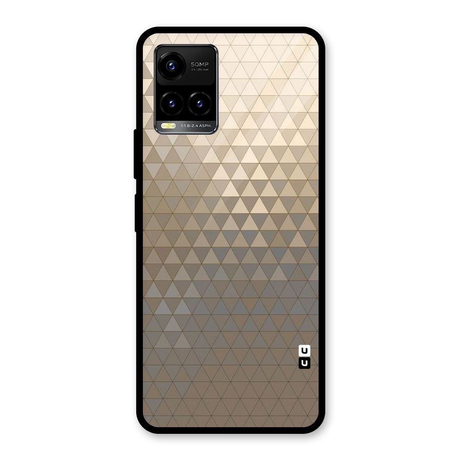 Beautiful Golden Pattern Glass Back Case for Vivo Y21T