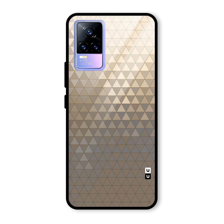 Beautiful Golden Pattern Glass Back Case for Vivo Y73