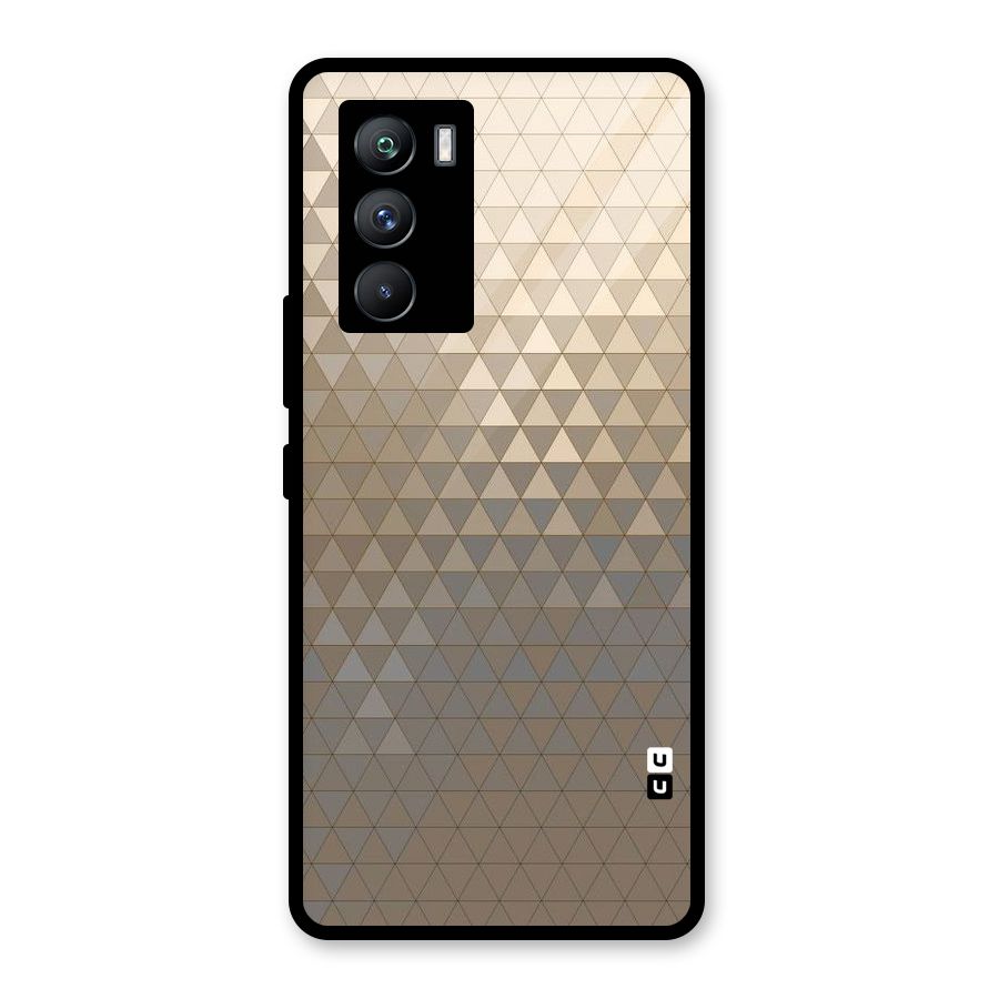 Beautiful Golden Pattern Glass Back Case for Vivo iQOO 9 SE