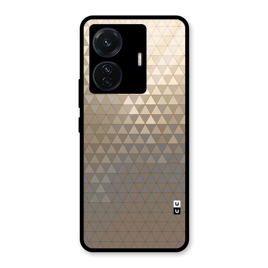 Beautiful Golden Pattern Glass Back Case for Vivo iQOO Z6 Pro