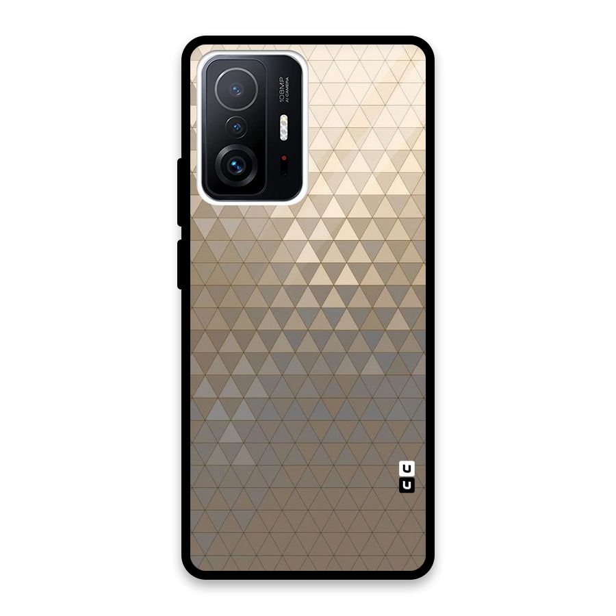 Beautiful Golden Pattern Glass Back Case for Xiaomi 11T Pro