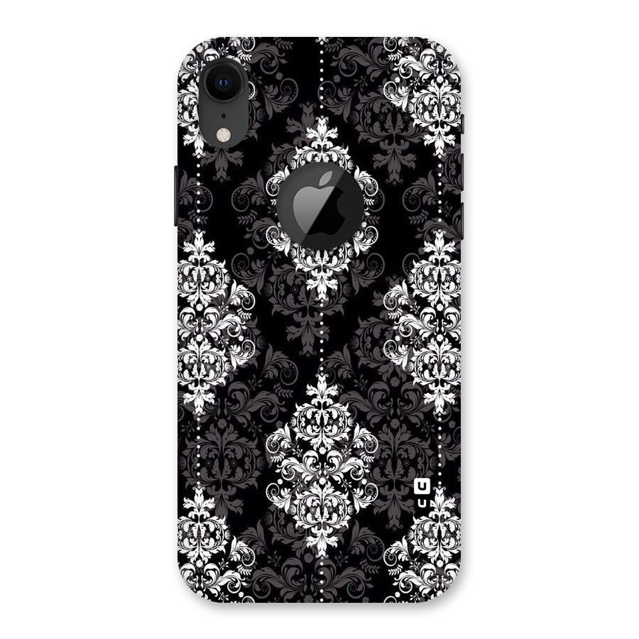 Beautiful Grey Pattern Back Case for iPhone XR Logo Cut