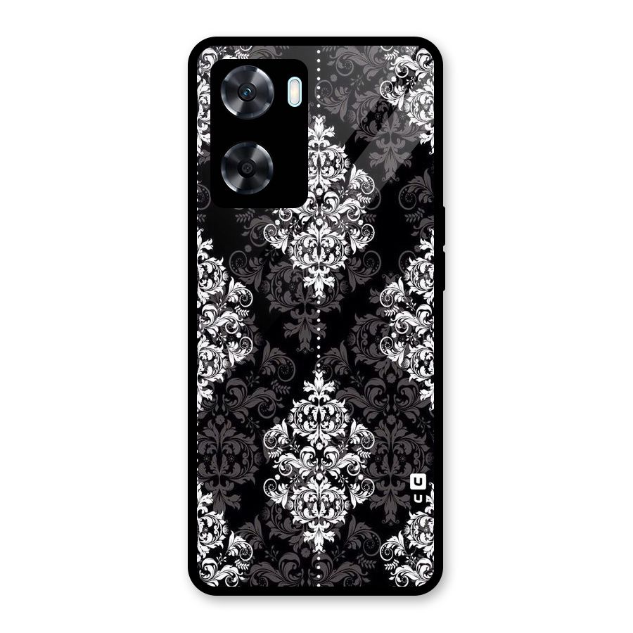 Beautiful Grey Pattern Glass Back Case for Oppo A77
