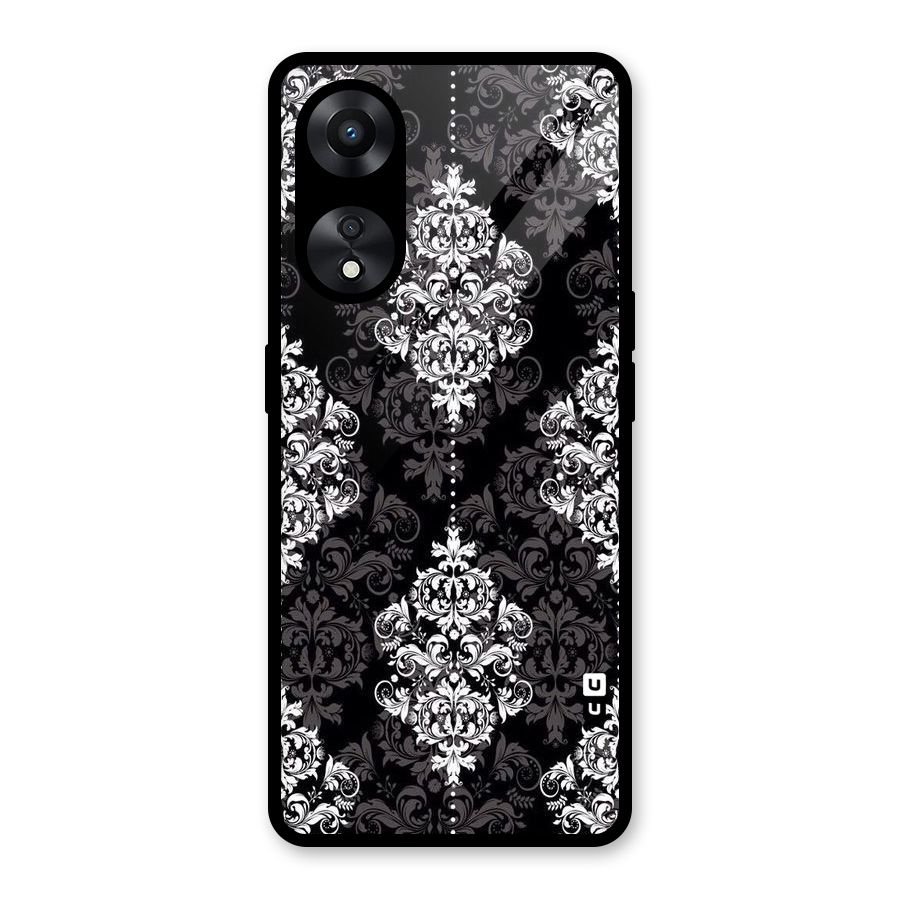 Beautiful Grey Pattern Glass Back Case for Oppo A78