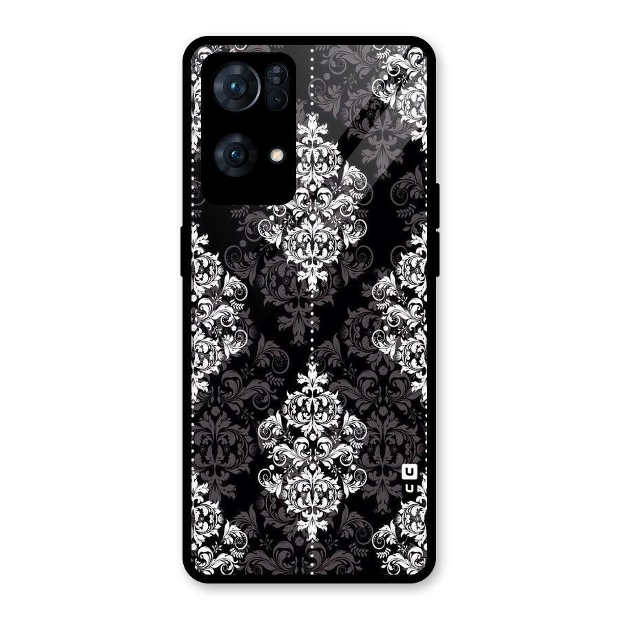 Beautiful Grey Pattern Glass Back Case for Oppo Reno7 Pro 5G