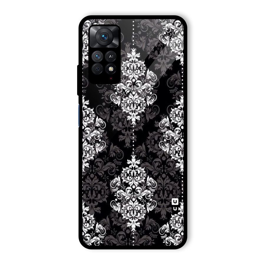 Beautiful Grey Pattern Glass Back Case for Redmi Note 11 Pro