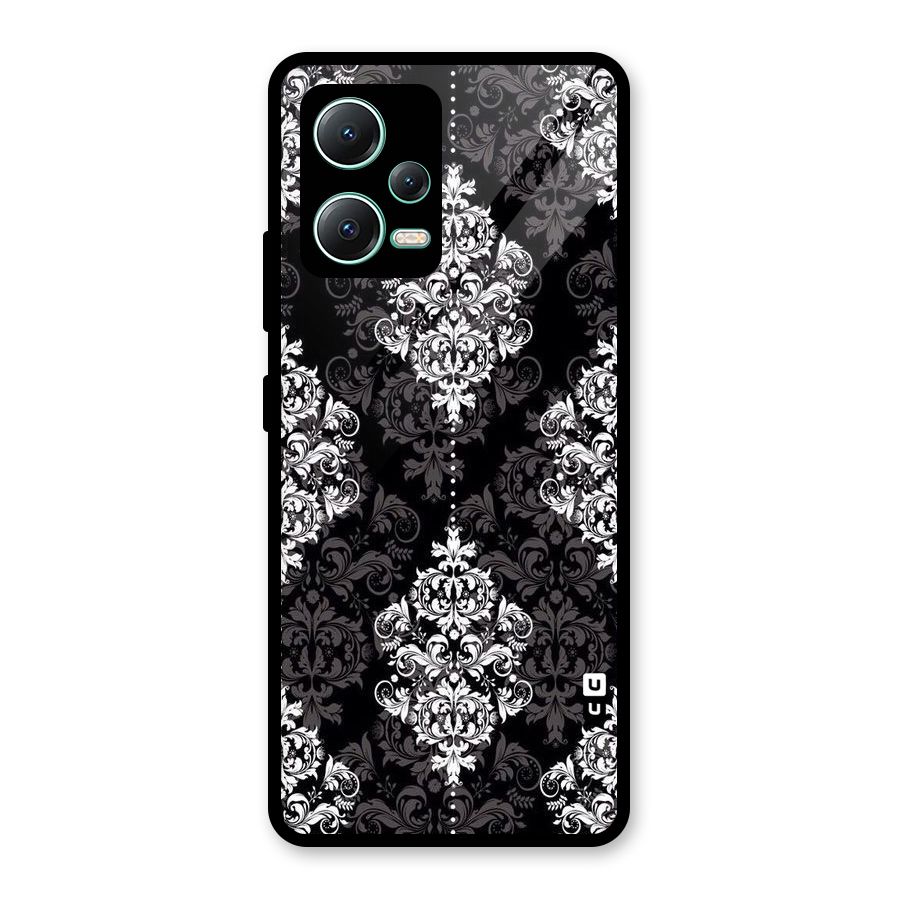 Beautiful Grey Pattern Glass Back Case for Redmi Note 12 5G