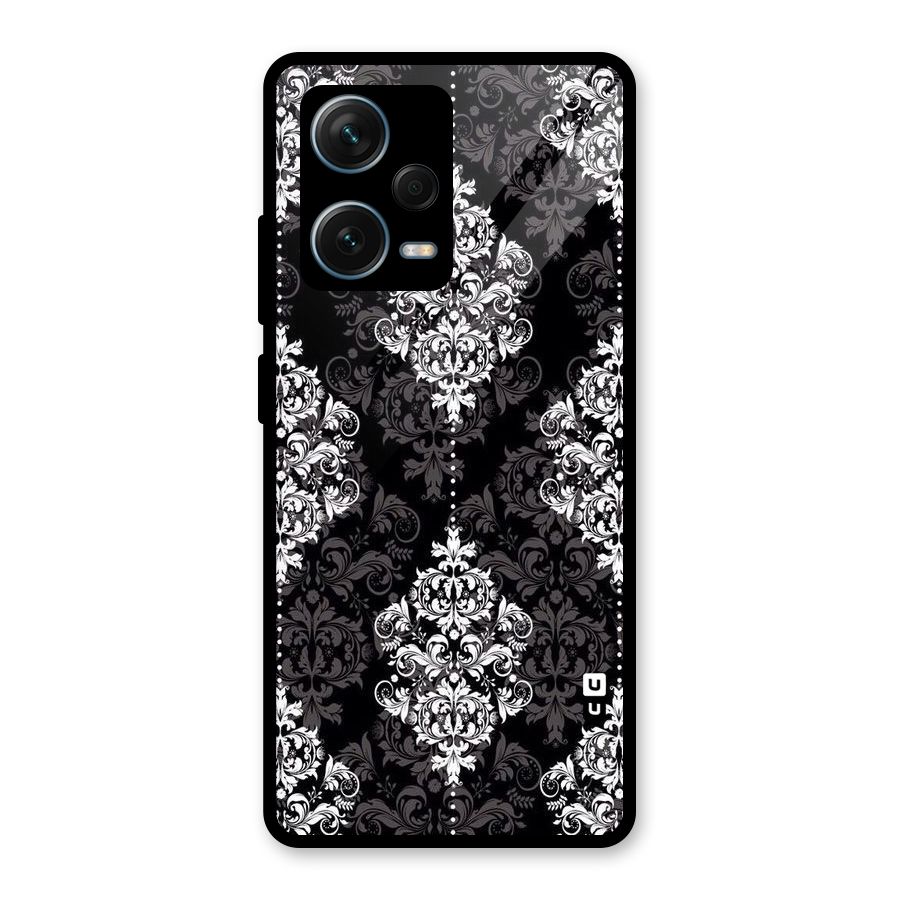 Beautiful Grey Pattern Glass Back Case for Redmi Note 12 Pro Plus 5G