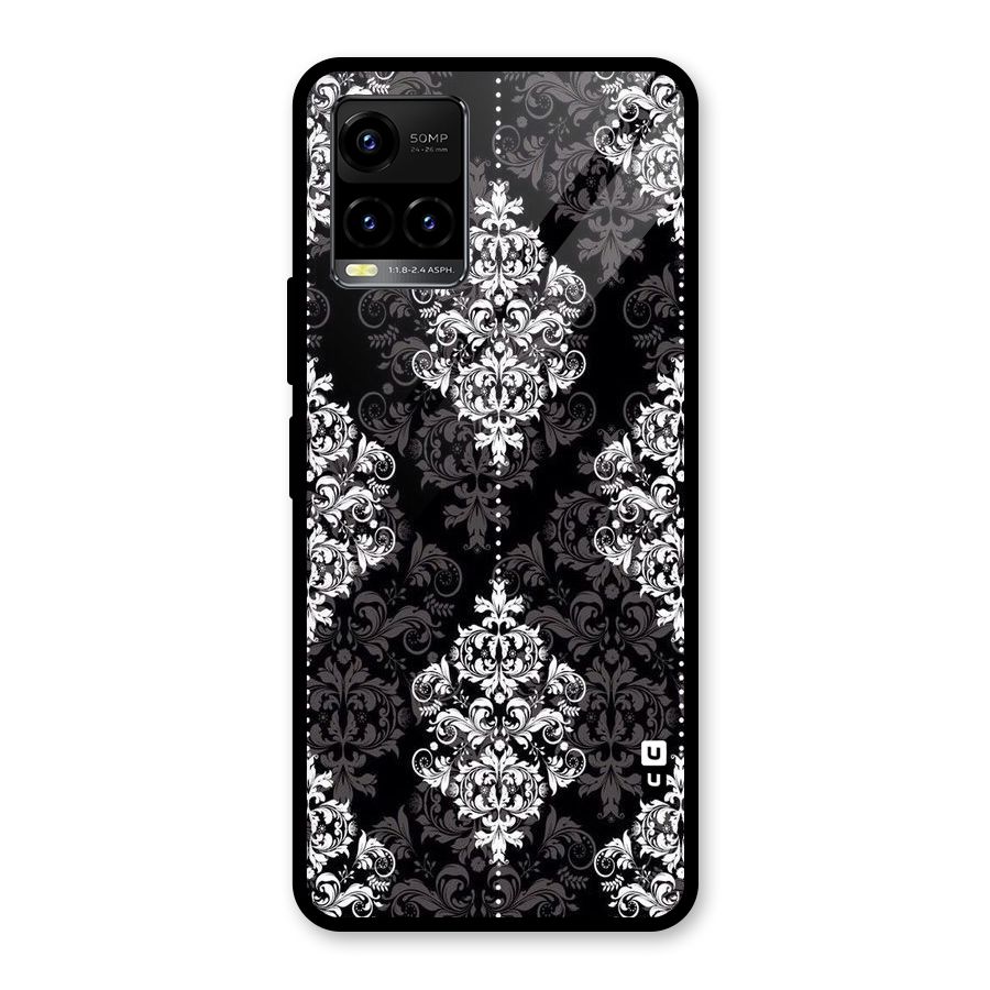 Beautiful Grey Pattern Glass Back Case for Vivo Y21A