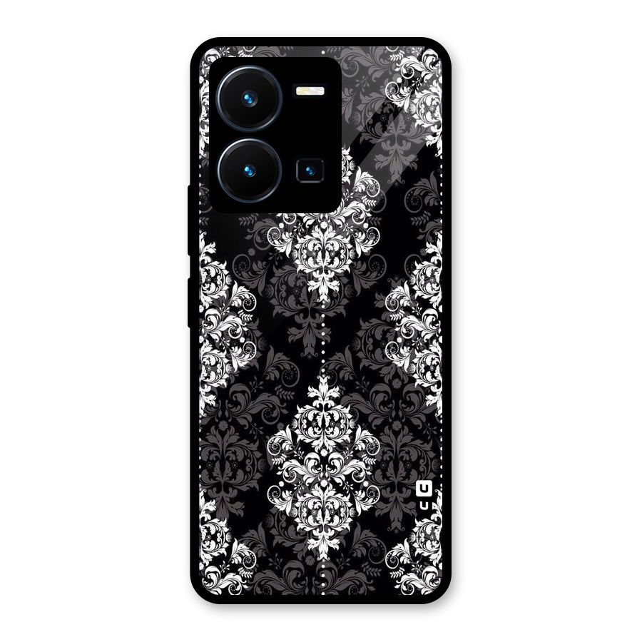 Beautiful Grey Pattern Glass Back Case for Vivo Y35