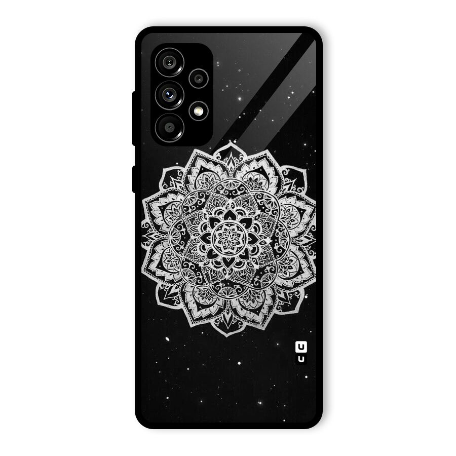 Beautiful Mandala Design Glass Back Case for Galaxy A73 5G