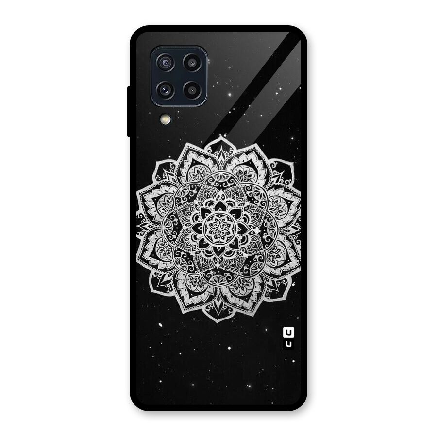 Beautiful Mandala Design Glass Back Case for Galaxy M32