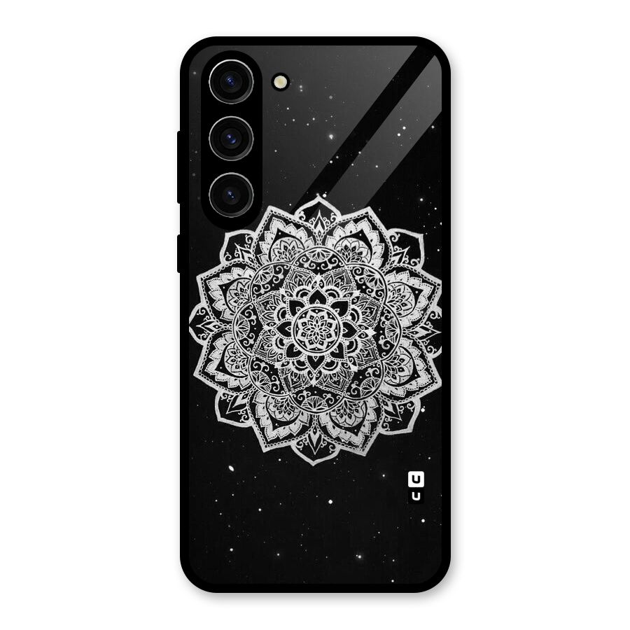 Beautiful Mandala Design Glass Back Case for Galaxy S23 Plus