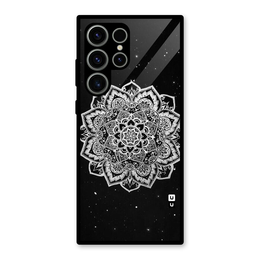Beautiful Mandala Design Glass Back Case for Galaxy S23 Ultra