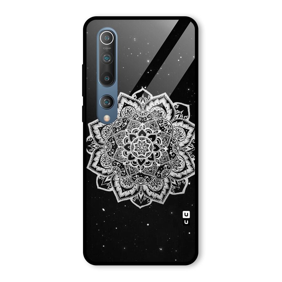 Beautiful Mandala Design Glass Back Case for Mi 10
