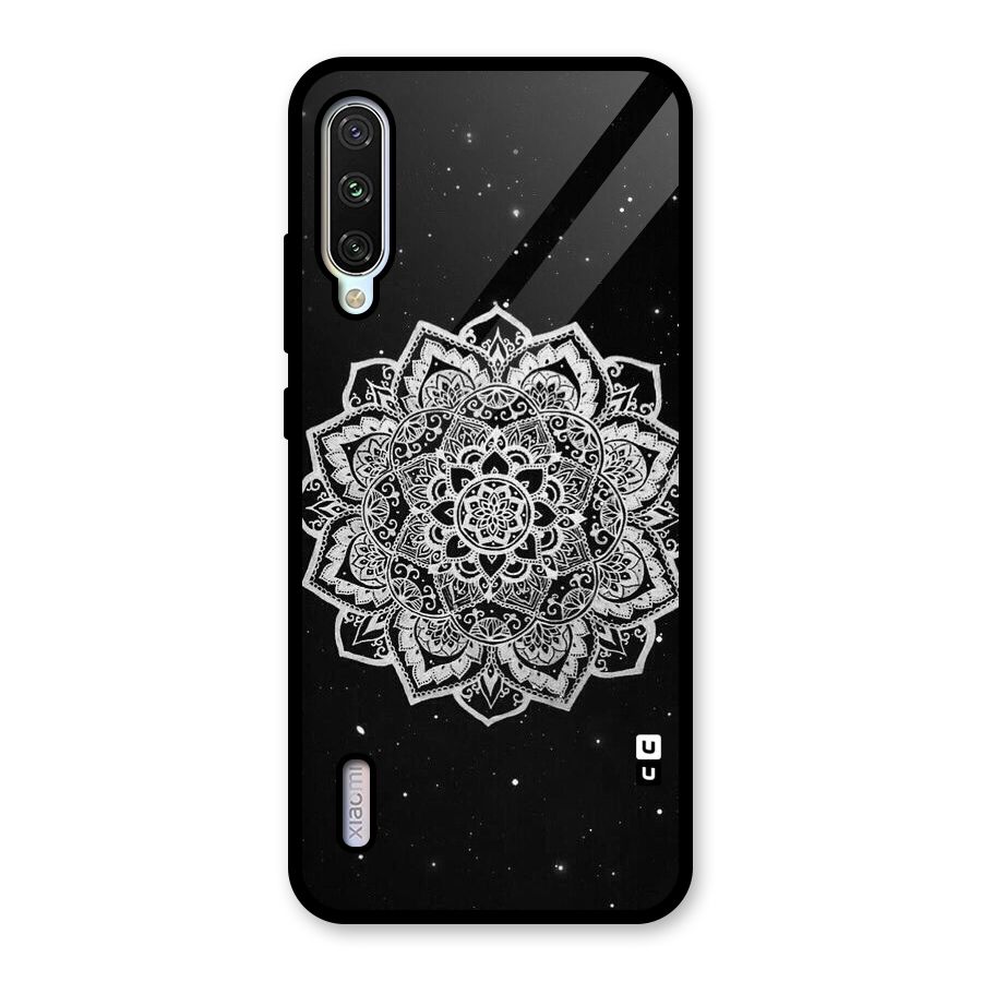 Beautiful Mandala Design Glass Back Case for Mi A3
