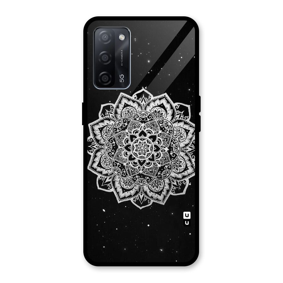 Beautiful Mandala Design Glass Back Case for Oppo A53s 5G