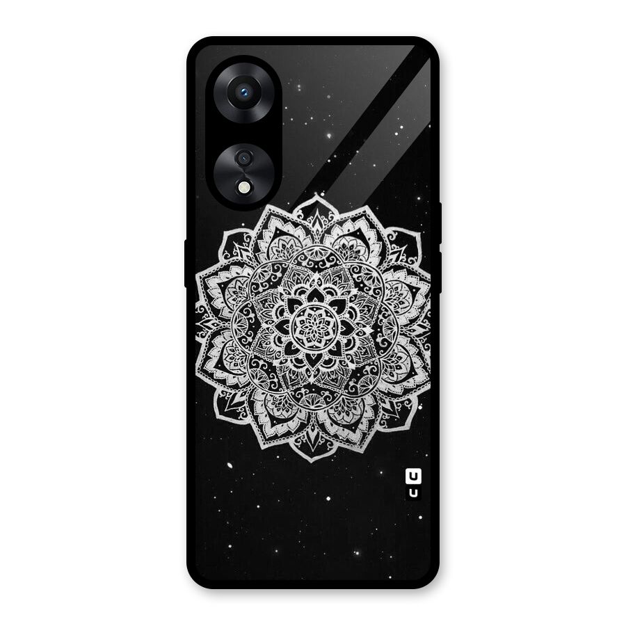 Beautiful Mandala Design Glass Back Case for Oppo A78