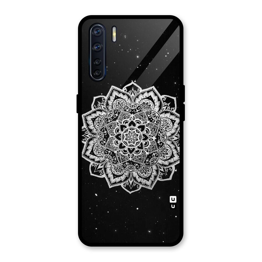 Beautiful Mandala Design Glass Back Case for Oppo F15