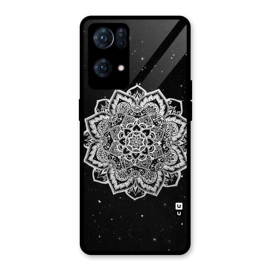 Beautiful Mandala Design Glass Back Case for Oppo Reno7 Pro 5G