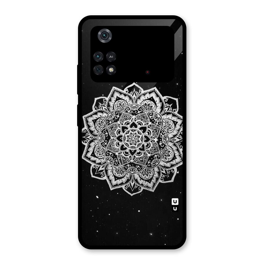 Beautiful Mandala Design Glass Back Case for Poco M4 Pro 4G