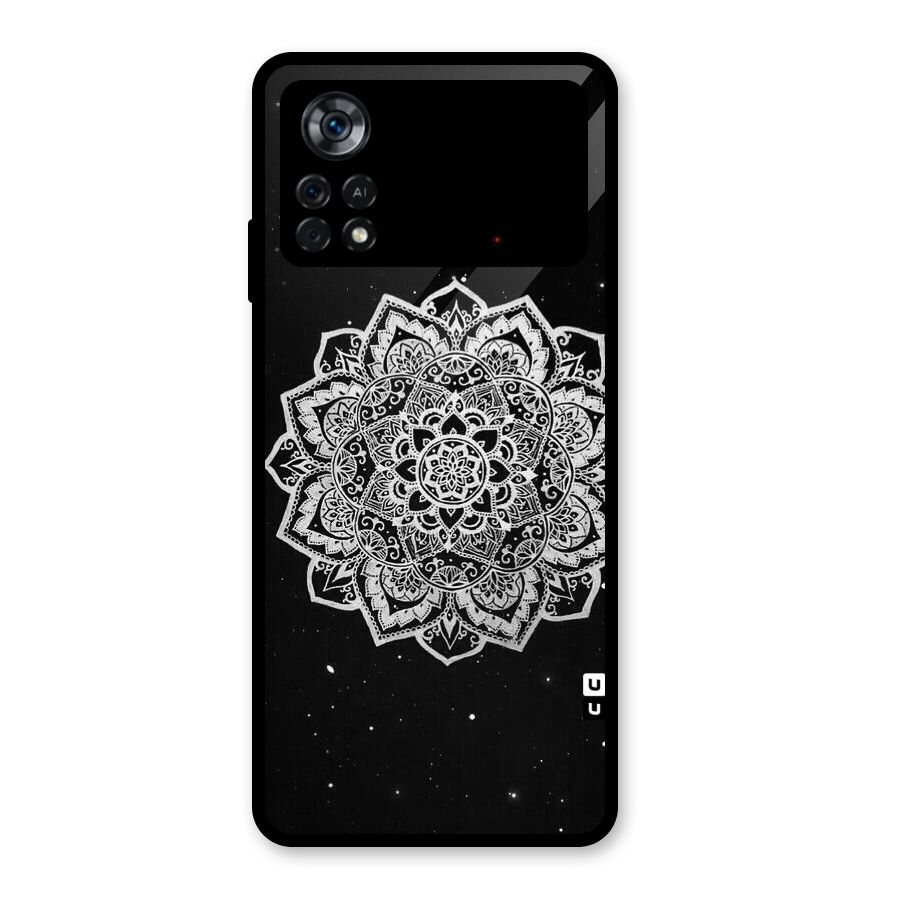 Beautiful Mandala Design Glass Back Case for Poco X4 Pro 5G
