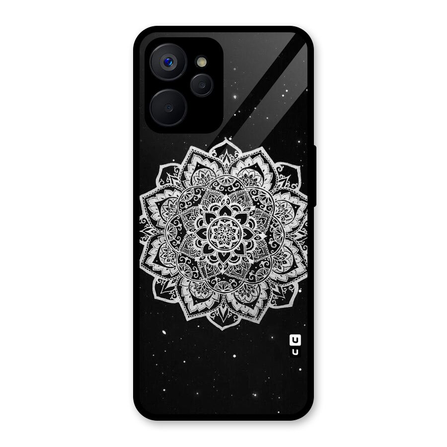 Beautiful Mandala Design Glass Back Case for Realme 9i 5G