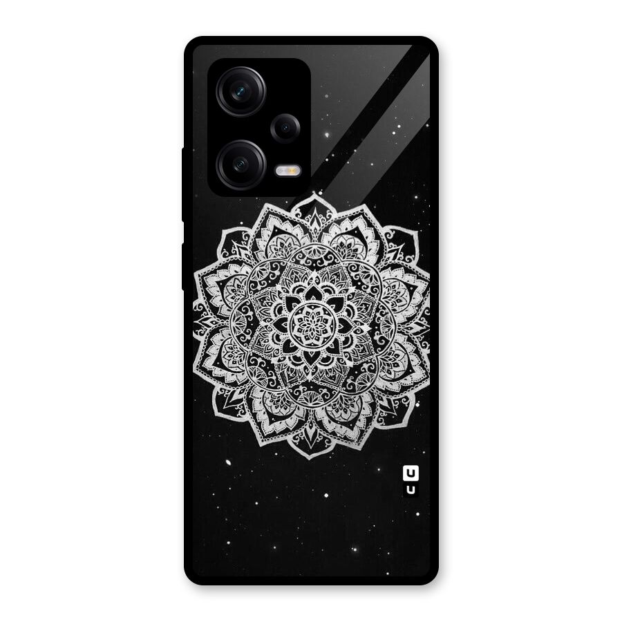 Beautiful Mandala Design Glass Back Case for Redmi Note 12 Pro