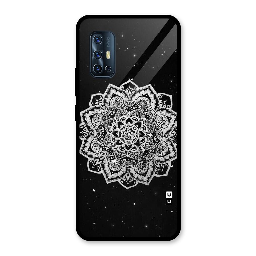 Beautiful Mandala Design Glass Back Case for Vivo V17
