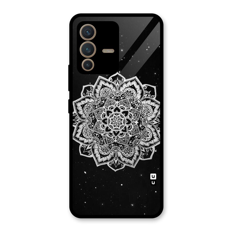 Beautiful Mandala Design Glass Back Case for Vivo V23 5G