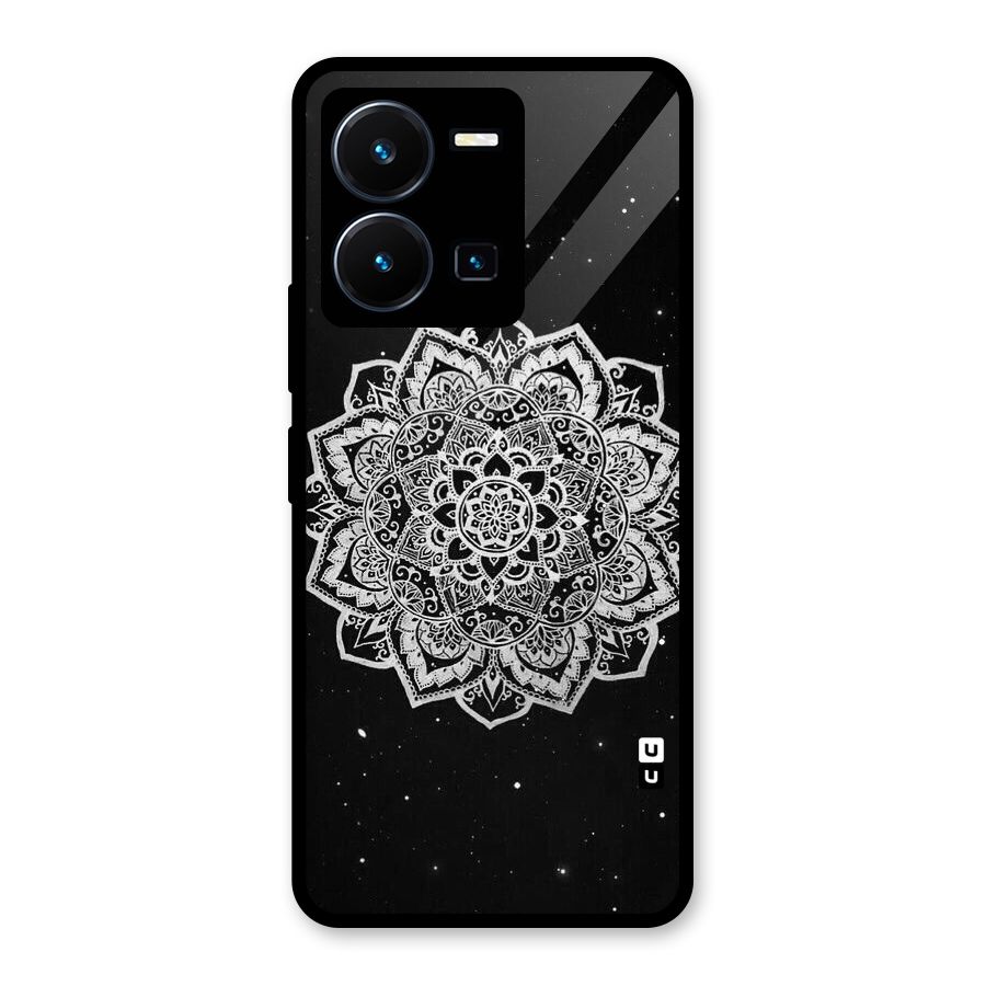 Beautiful Mandala Design Glass Back Case for Vivo Y35