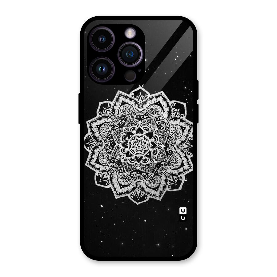 Beautiful Mandala Design Glass Back Case for iPhone 14 Pro Max