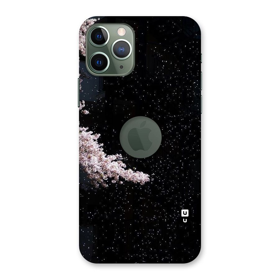 Beautiful Night Sky Flowers Back Case for iPhone 11 Pro Logo  Cut