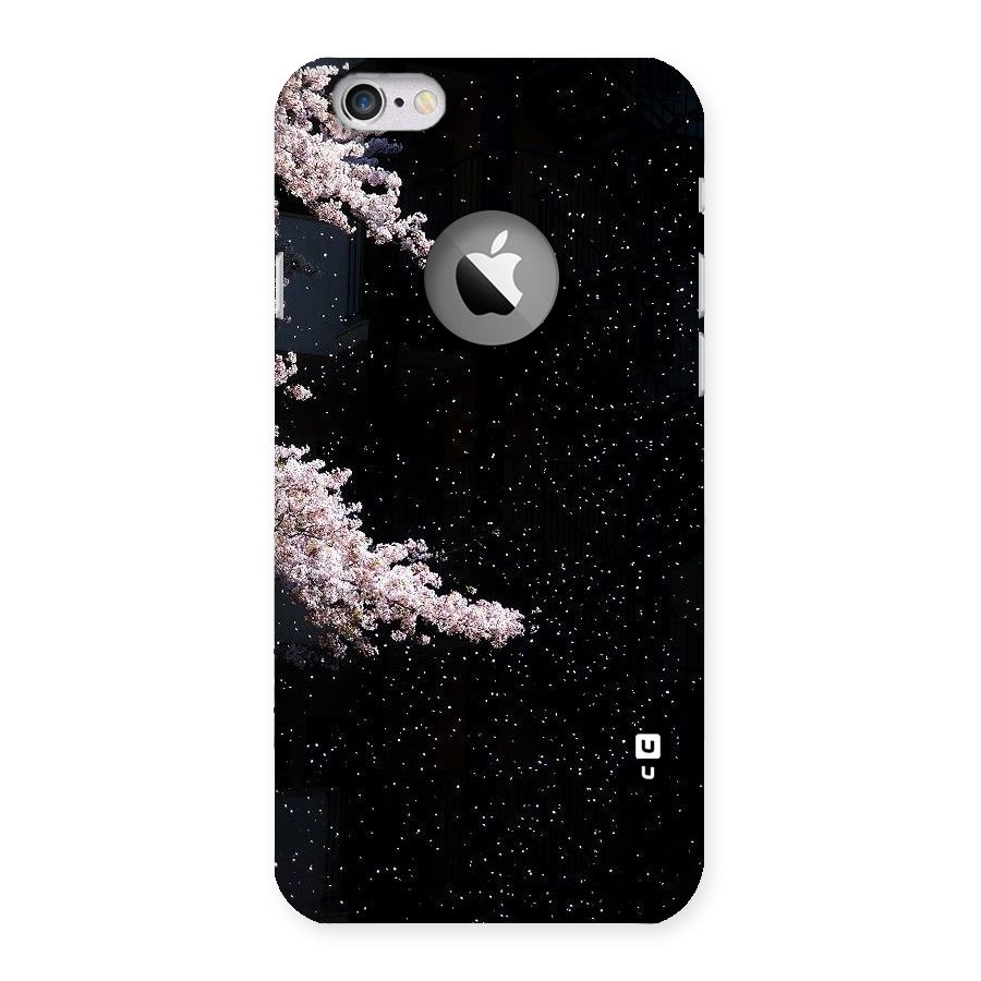 Beautiful Night Sky Flowers Back Case for iPhone 6 Logo Cut