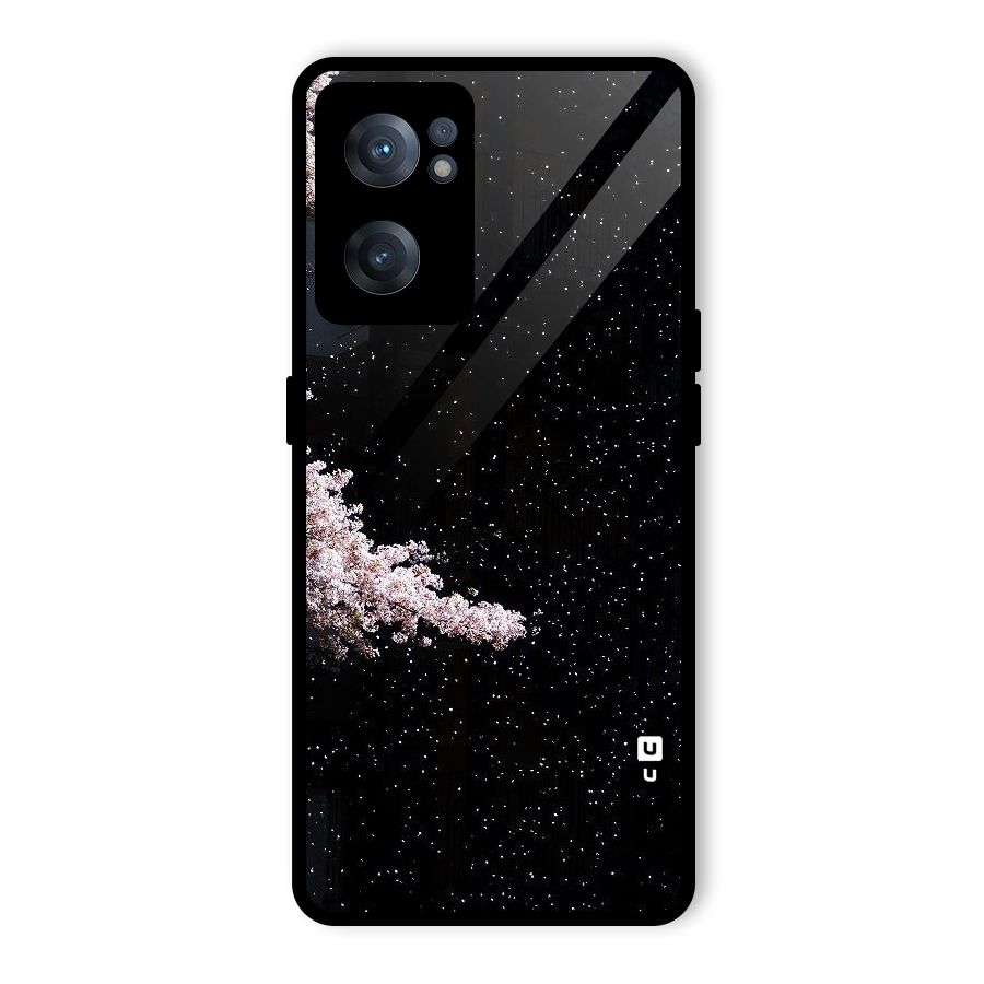 Beautiful Night Sky Flowers Glass Back Case for OnePlus Nord CE 2 5G