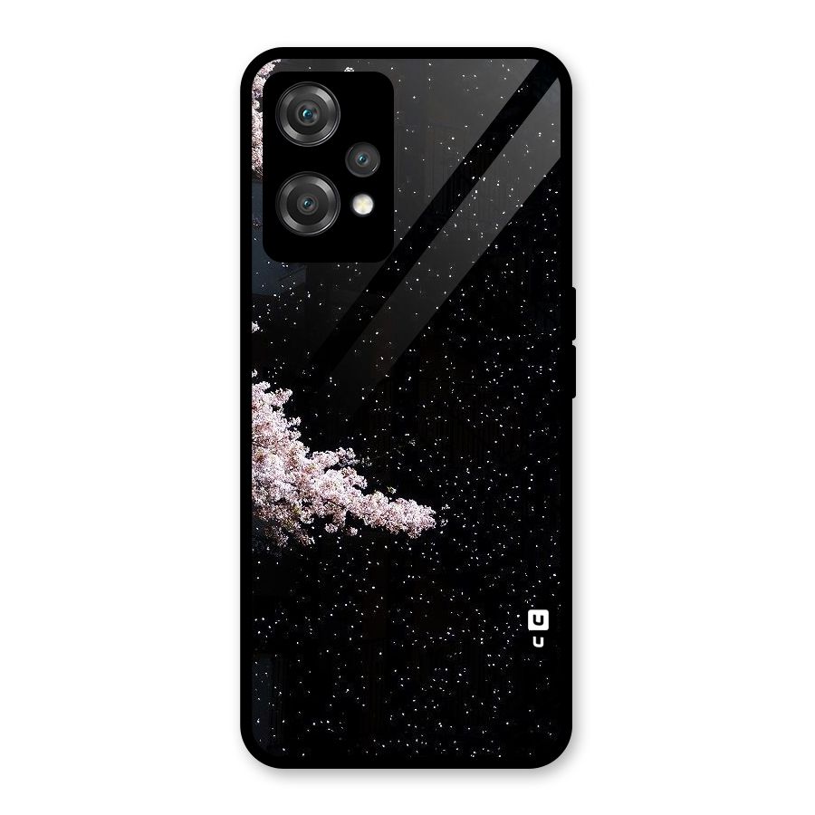 Beautiful Night Sky Flowers Glass Back Case for OnePlus Nord CE 2 Lite 5G