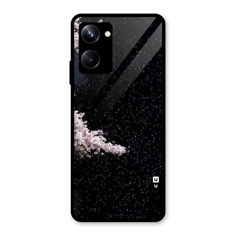 Beautiful Night Sky Flowers Glass Back Case for Realme 10 Pro