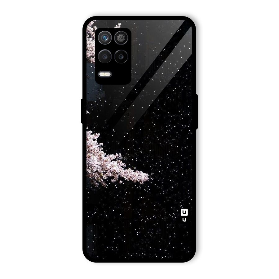 Beautiful Night Sky Flowers Glass Back Case for Realme 8 5G