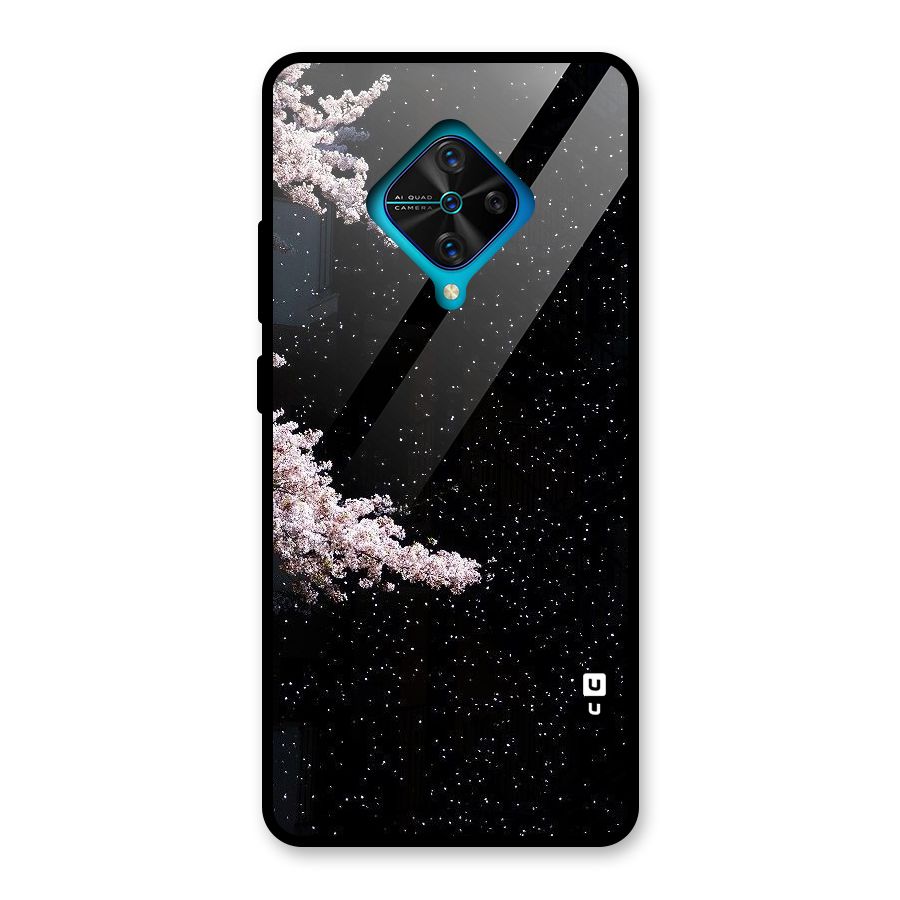 Beautiful Night Sky Flowers Glass Back Case for Vivo S1 Pro