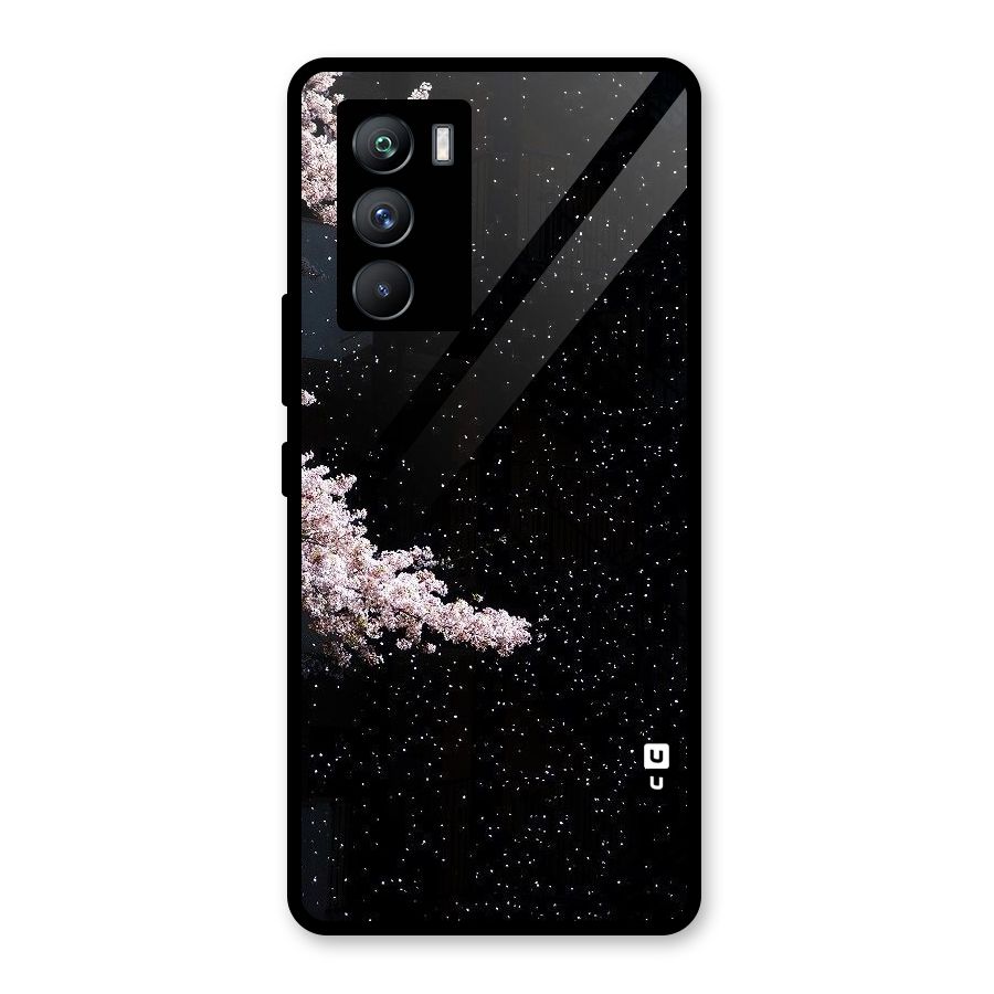 Beautiful Night Sky Flowers Glass Back Case for Vivo iQOO 9 SE