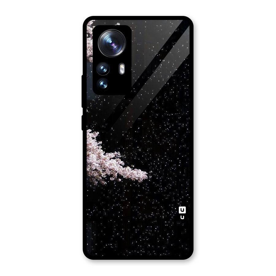 Beautiful Night Sky Flowers Glass Back Case for Xiaomi 12 Pro